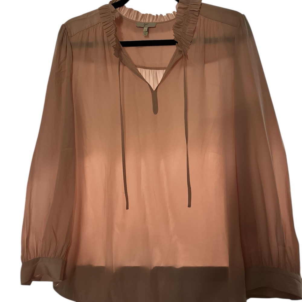 Joie Blush Ruffled Blouse